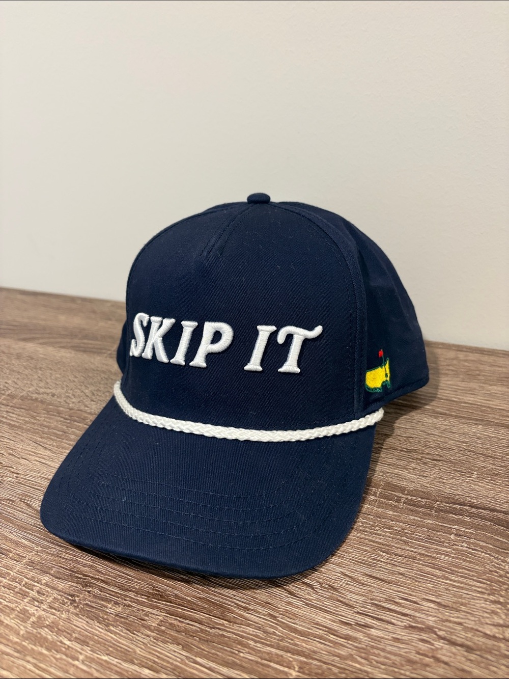 Masters Navy 'SKIP IT' Rope-Trim Cap
